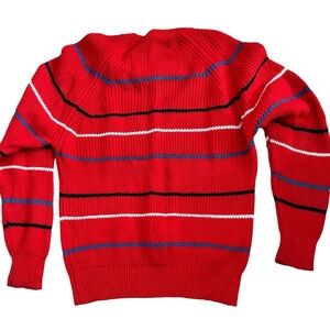 Alan Flusser Red Sweater with stripes | Medium Men’s